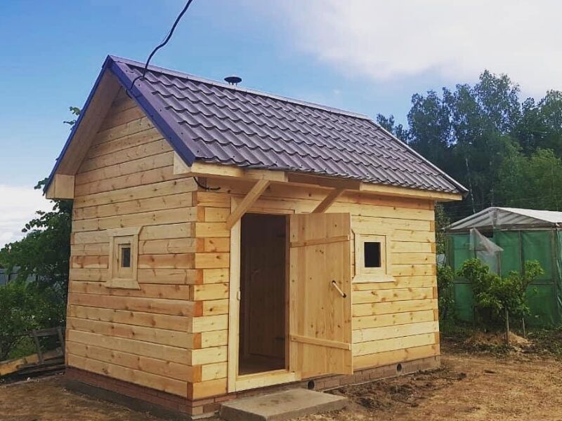 ФОТО бани из бруса 4х3 метра